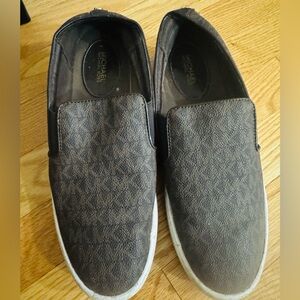 Michael Kors Dark Brown Slip-On Sneakers